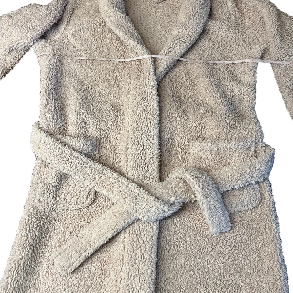 POTTERY BARN BEIGE TEDDY ROBE EST SIZE LARGE - Picture 9 of 9
